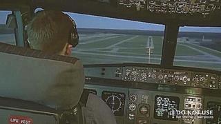 Пилотирование Airbus A320: видео из кабины тренажера (часть