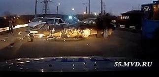 Погоня за пьяным водителем в Омске