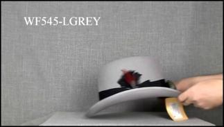 WF545-LGREY Шляпа фетровая Scala GODFATHER